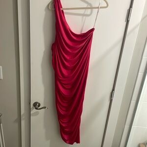 Eloquii Ruched One Shoulder Dress